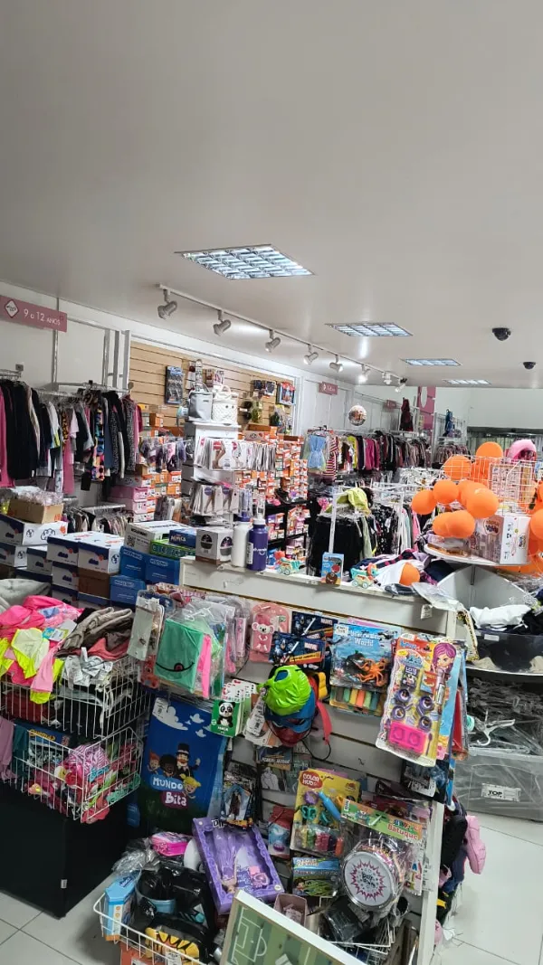 Brinquedos e acessórios expostos na loja